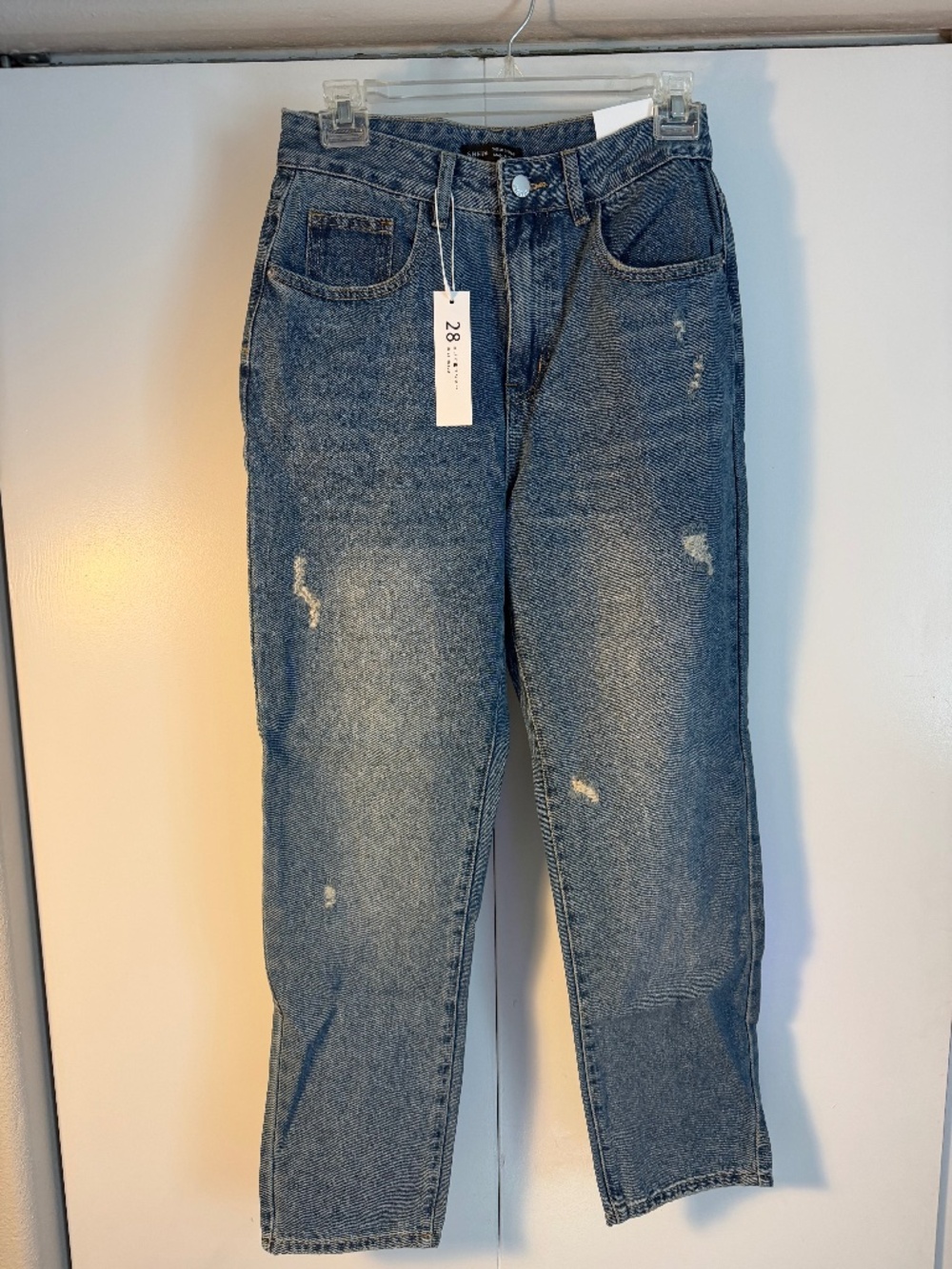 Shein straight leg blue jeans sz 6/28